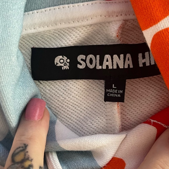 NWT Solana Hills Oversized colorful 100% cotton heavy duty hoodie. Unisex - Picture 4 of 9